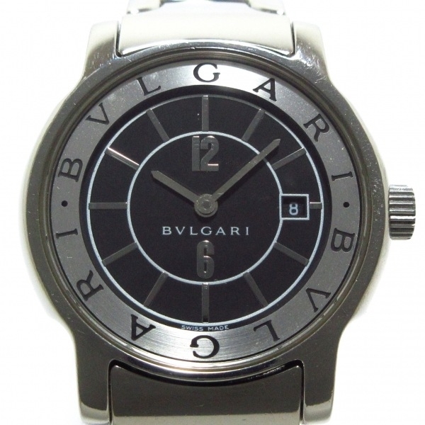BVLGARI( BVLGARY ) наручные часы Solotempo ST29S женский серебряный × чёрный 