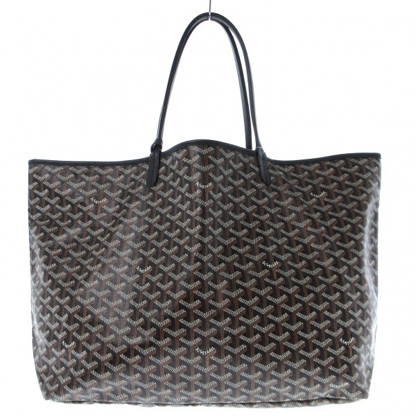 ゴヤール GOYARD トートバッグ サンルイGM コーティングキャンバス×レザー 黒×ダークブラウン×マルチ VAE020184 バッグ_画像3