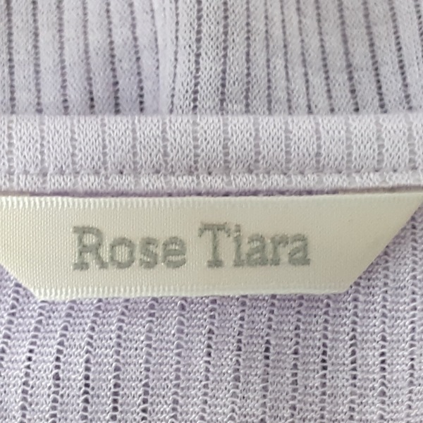 ローズティアラ Rose Tiara カーディガン サイズ42 L - パープル レディース 半袖/シースルー/ロング丈/裾スリット トップス_画像3