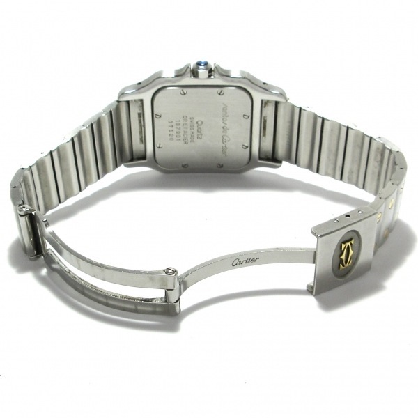 Cartier(カルティエ) 腕時計 サントスガルベLM W20011C4 メンズ SS×K18YG/旧型バックル アイボリー_画像6