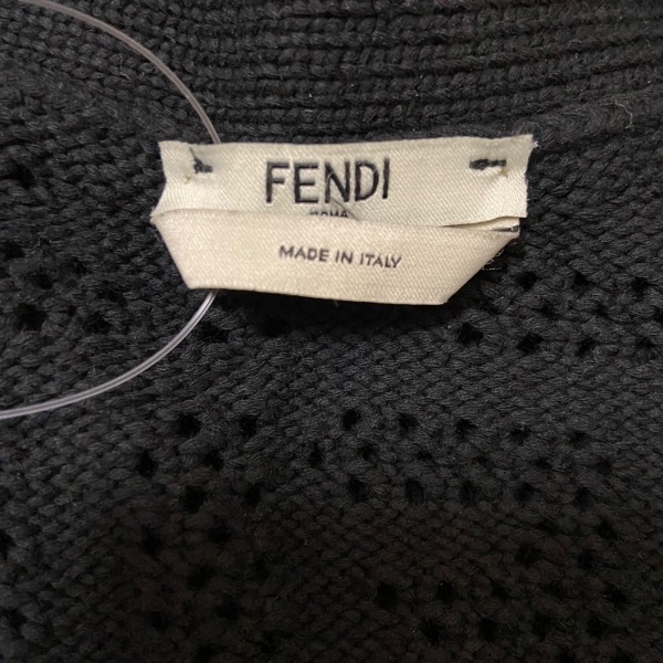  Fendi FENDI кардиган размер 36 S FZC866 AF4T - чёрный женский V шея tops 