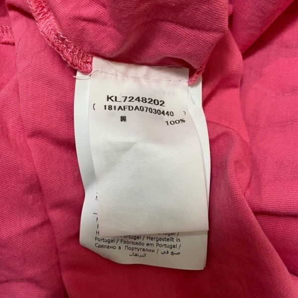 モスキーノ MOSCHINO 半袖Tシャツ サイズI 40 - 綿 ピンク×グリーン×マルチ レディース クルーネック トップス_画像4