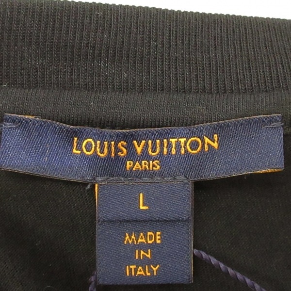 ルイヴィトン LOUIS VUITTON 半袖Tシャツ サイズL FJTS18TXP - 綿、ポリウレタン 黒×ライトグレー メンズ チェーン/反転ロゴ 美品_画像3