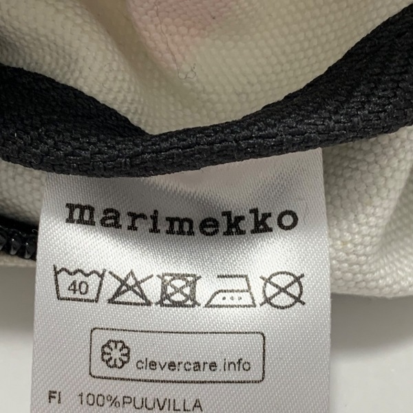 マリメッコ marimekko - キャンバス ブルーグリーン×黒×マルチ ウニッコ 美品 ポーチ_画像5