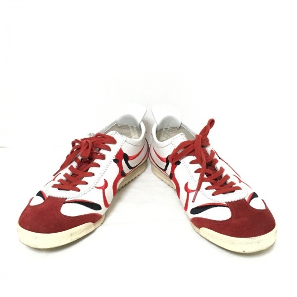  Asics *onitsuka Tiger asics Onitsuka Tiger спортивные туфли 26 1181A370 - кожа × замша белый × красный мужской обувь 