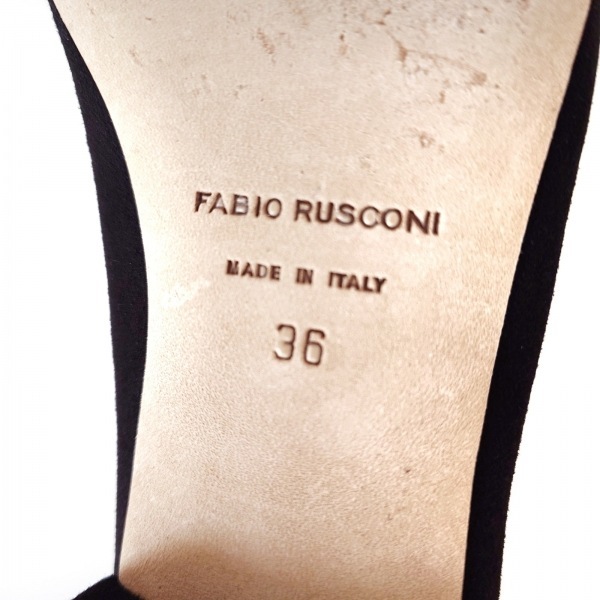 ファビオルスコーニ FABIO RUSCONI パンプス 36 - スエード 黒 レディース 靴_画像6