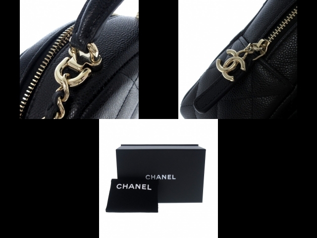 シャネル CHANEL リュックサック/バックパック AP3753 マトラッセ キャビアスキン 黒 レディース ランダムシリアル 美品 バッグ_画像9