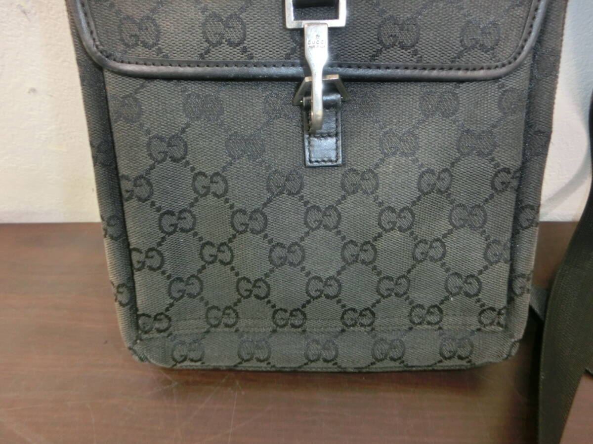 ☆GUCCI グッチ GGキャンパス ショルダーバッグ ポシェット 中古品 同梱不可 1円スタート☆_画像3