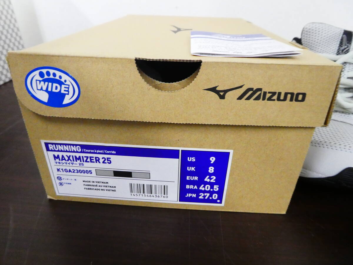 ☆ ミズノ MIZUNO スニーカー マキシマイザー25 MAXIMIZER 27cm 未使用 1円スタート ☆_画像2