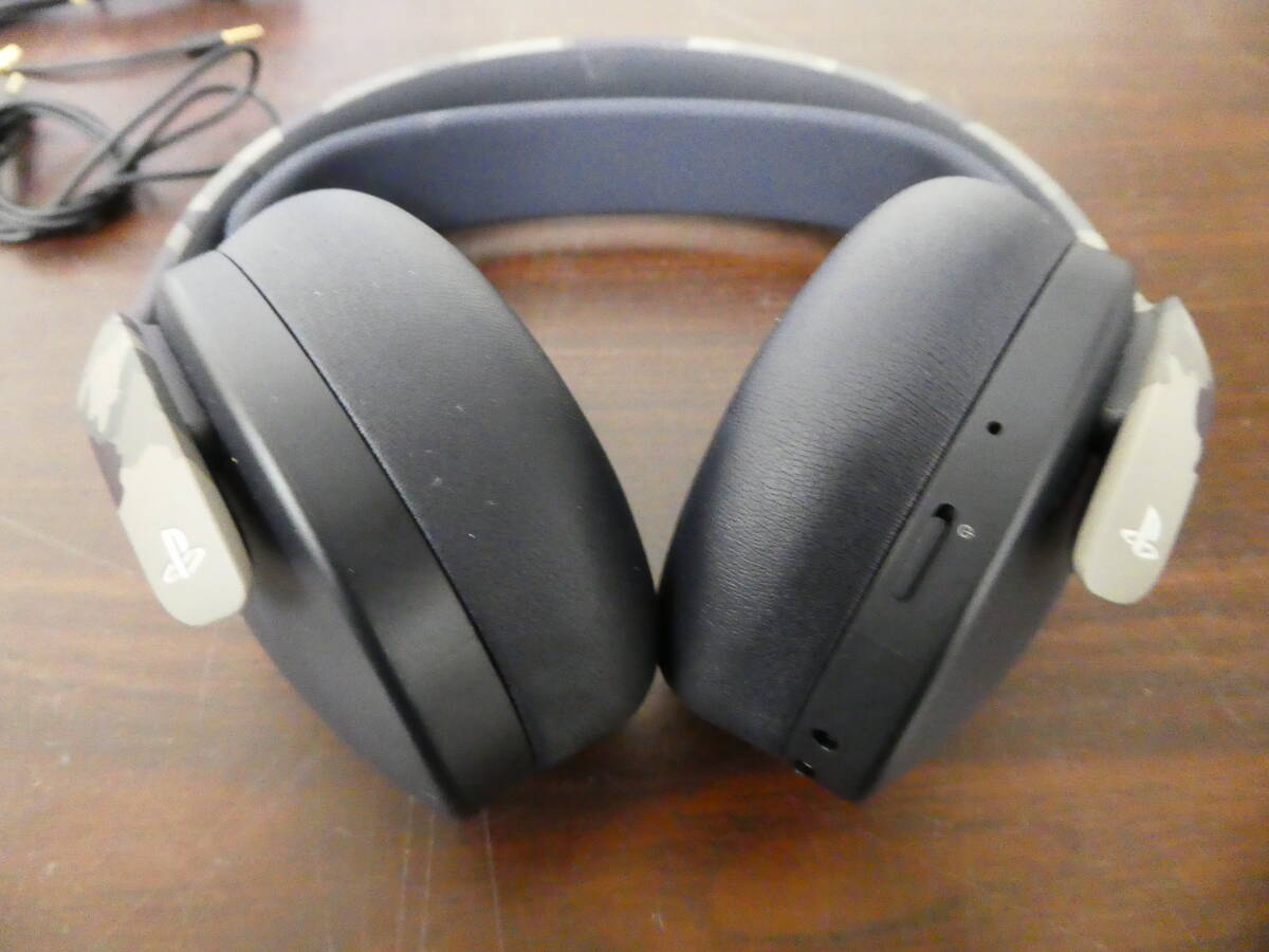 ☆ SONY PULSE 3D Wireless Headset ワイヤレスヘッドセット PS5 グレーカモフラージュ 1円スタート ☆_画像6