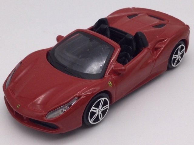 1/43 フェラーリ 488 スパイダー ウィンドウボックス入り レース＆プレイシリーズ ミニカー ブラーゴ_画像1