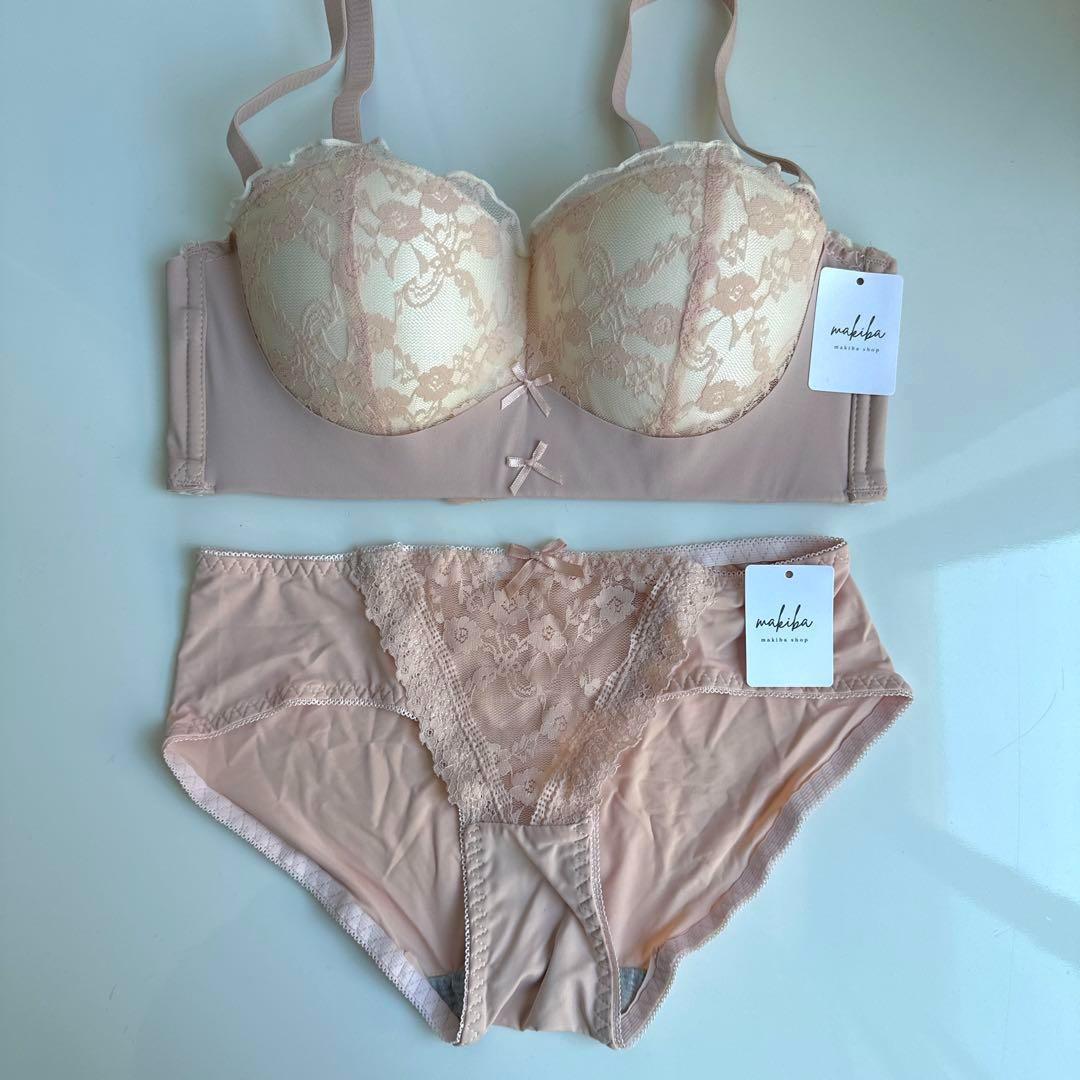 SALE comfort peak pretty underwear 2657 baby pink M non wire bla shorts set 