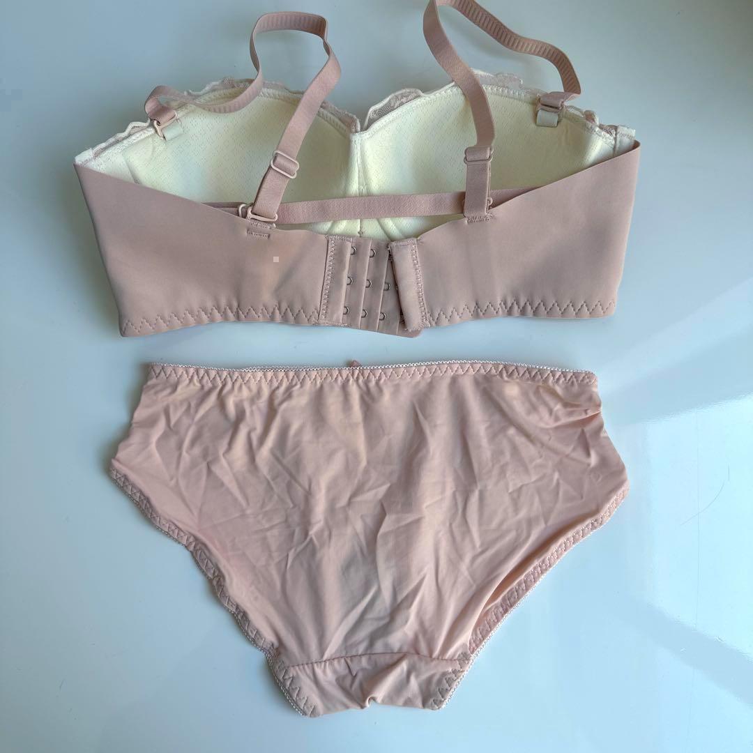 SALE comfort peak pretty underwear 2657 baby pink L non wire bla shorts set 