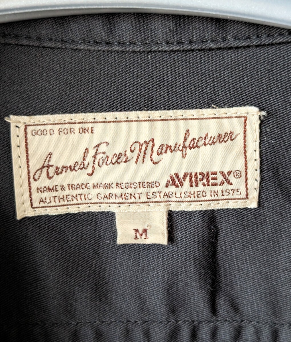 アヴィレックス AVIREX ミリタリーシャツ 七分袖 迷彩 Mサイズ ダークグリーン_画像9