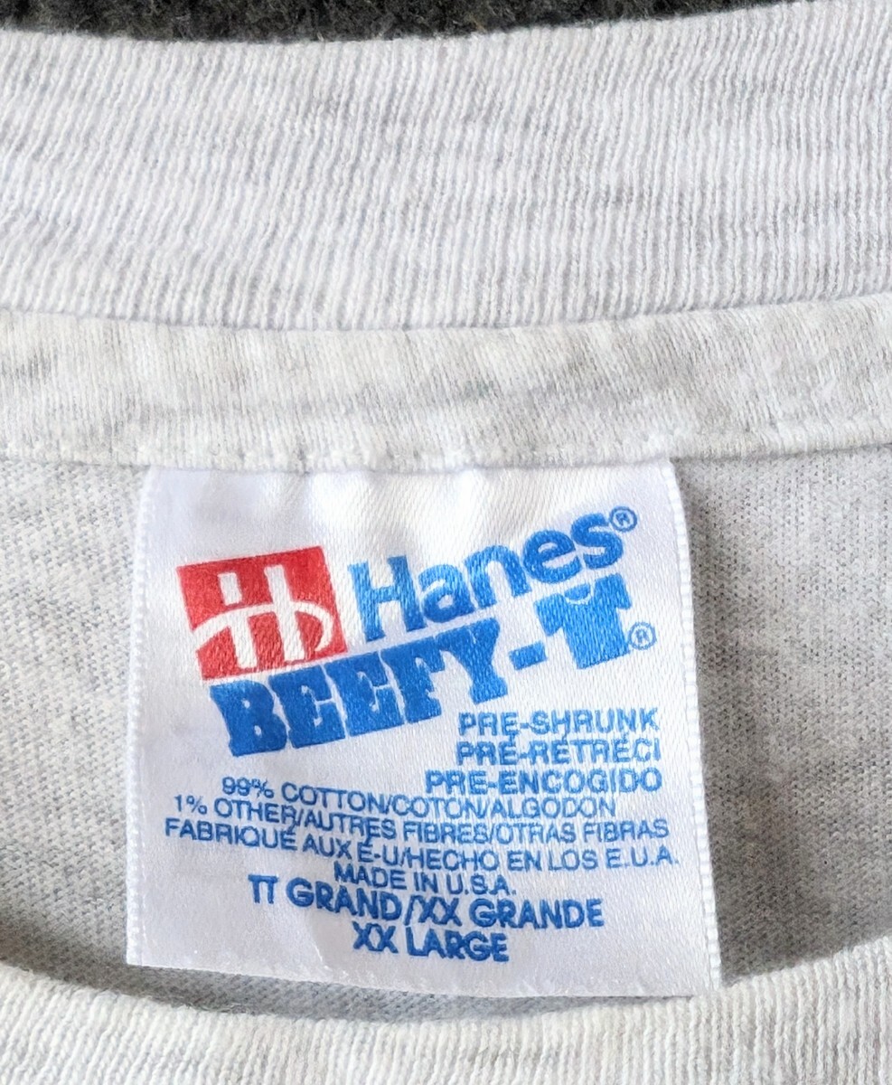 90s ヘインズ Hanes 半袖Tシャツ USA製 サンタクロース 2XL 大きいサイズ_画像6