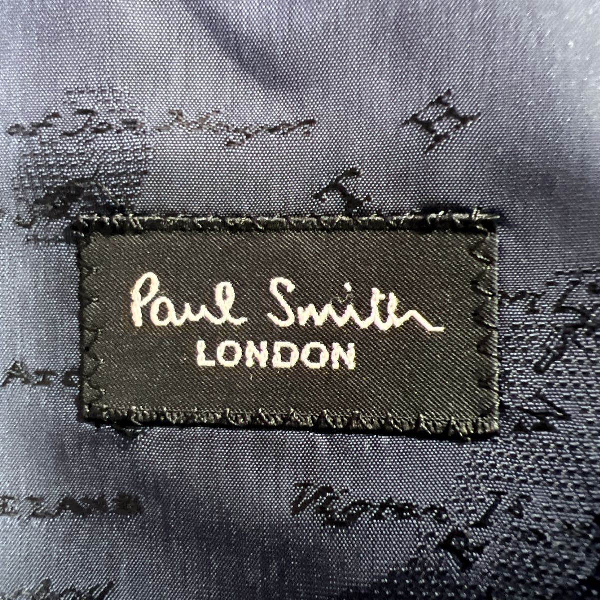 Paul Smith ポールスミステーラードジャケット ストライプ グレー ワールドマップ 世界地図 Lサイズ ビジネス オフィス ワーク デート_画像7