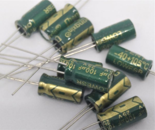 100uf 100μF 25V 105*C6×12 electrolytic capacitor 10 piece collection 1 set 