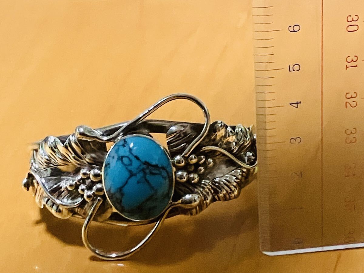  Indian jewelry bangle silver 925 turquoise bracele Navajo group Navajo silver made SILVER men's neitib