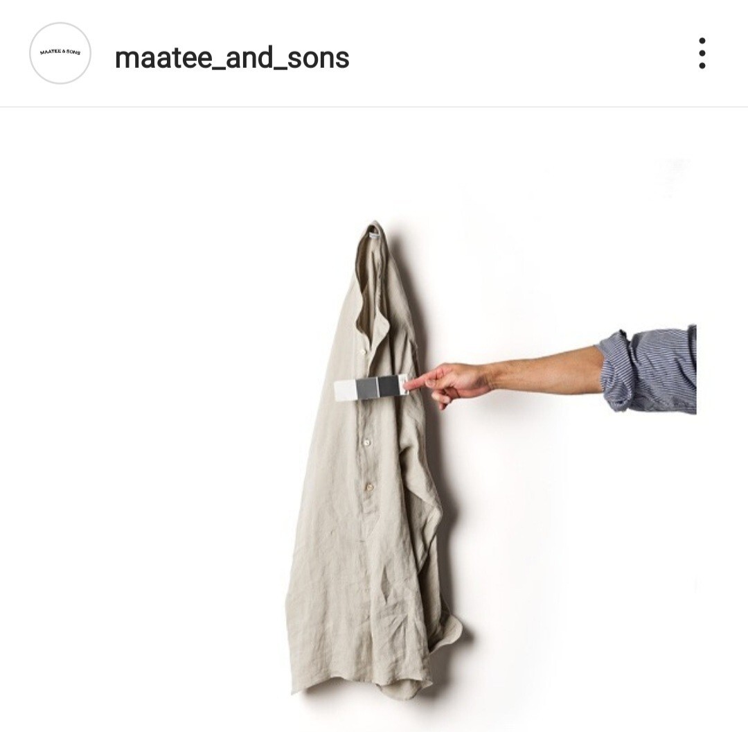 即完売 MAATEE&SONS 極上リネン Pull Over Shirts size 2《マーティーアンドサンズ》CLOUD _画像1