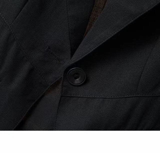 テーラードジャケットレディース 半袖スーツジャケット 黒 ブレザーコート オシャレスーツ ブレザー オフィスアウター ブラックxl_画像7