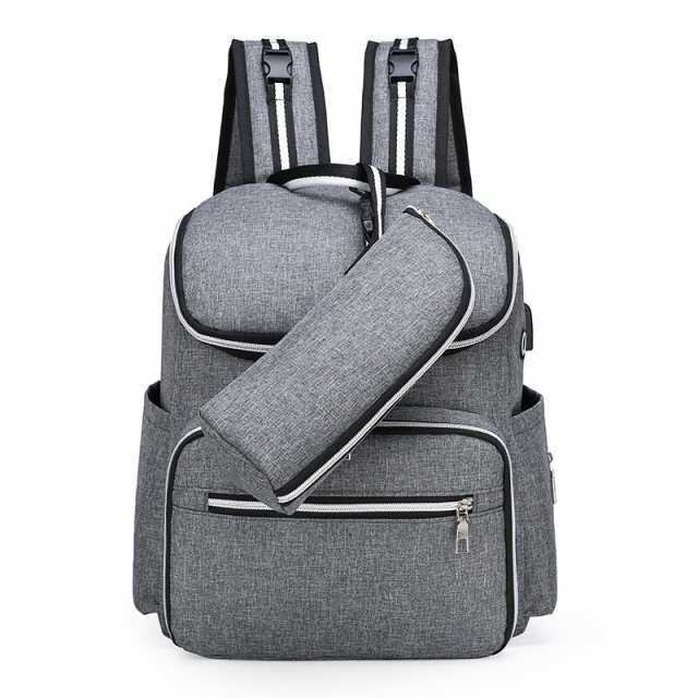  "мамина сумка" рюкзак USB порт теплоизоляция термос водоотталкивающий большая вместимость нейлон легкий мама сумка женский Homme tsu грудное вскармливание серый 