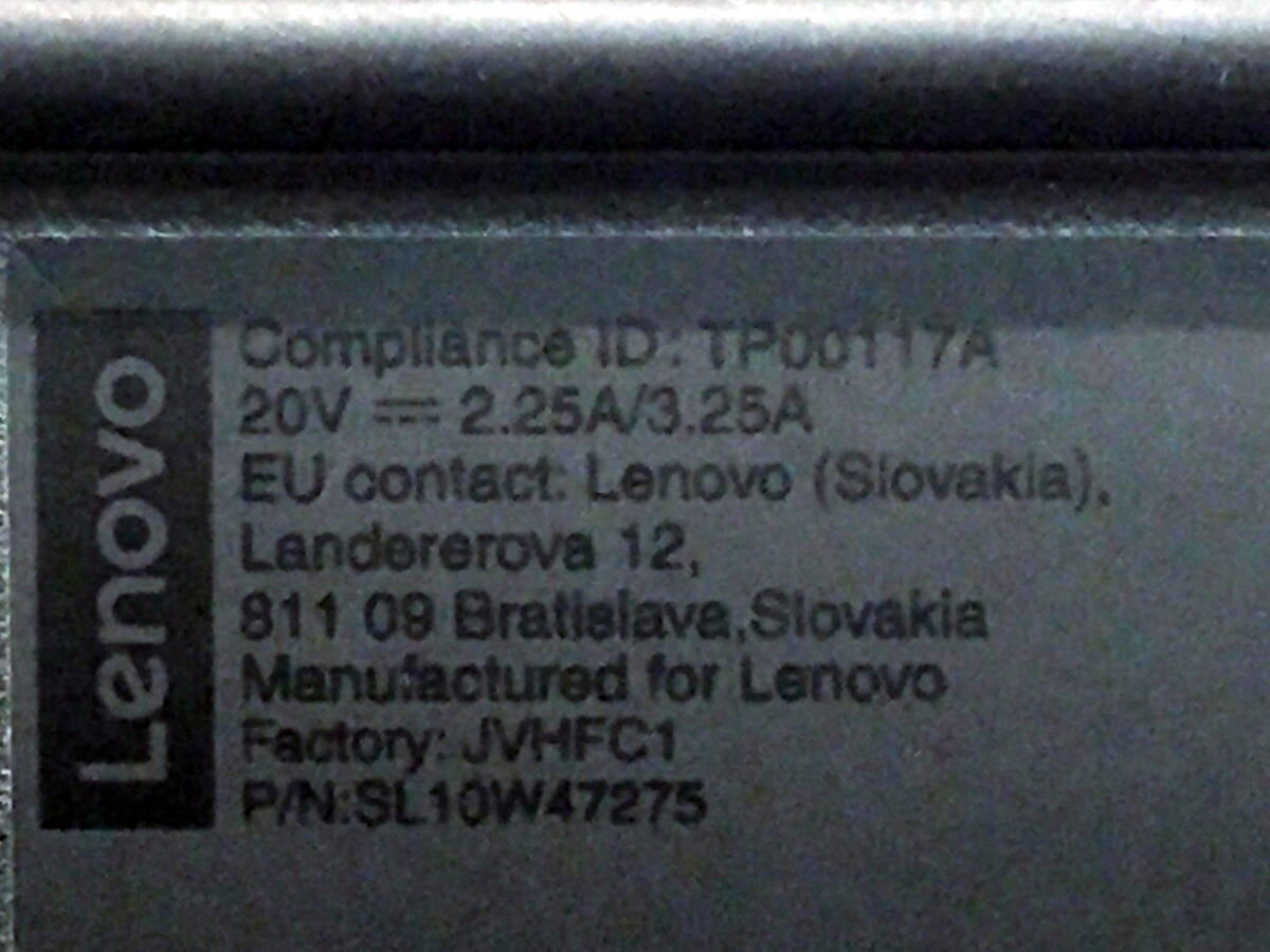  ☆ 訳有美品 LENOVO E15 Laptop-Type 20RE 第 10 世代/i3/10110U/2.1GHz/4GB/BIOS確認済/完全ジャンク ☆の画像10
