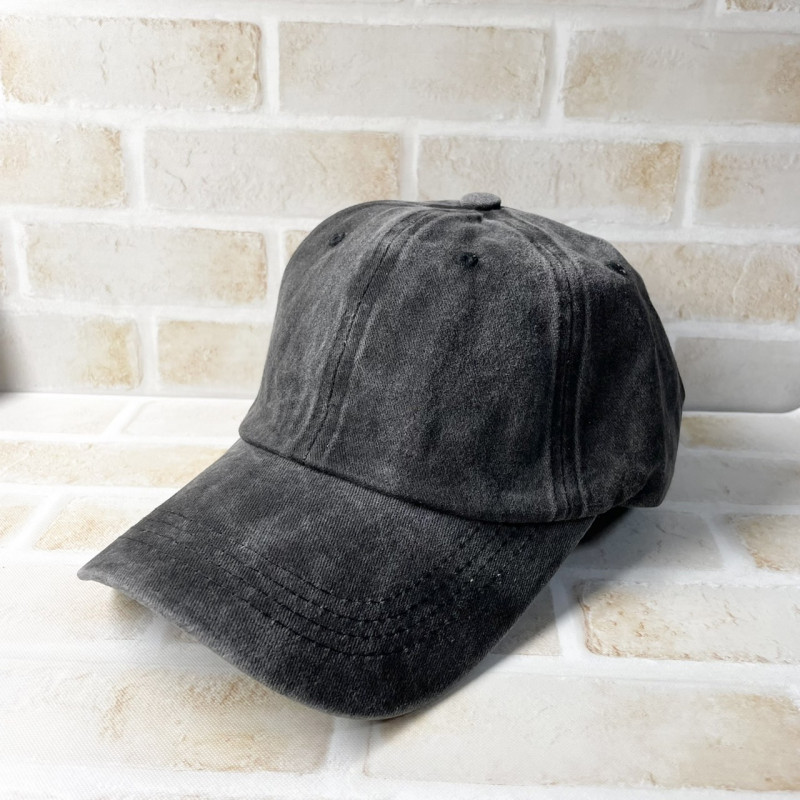 キャップ ブラック 無地 UVカット アウトドア スポーツ 紫外線 帽子 黒の画像2
