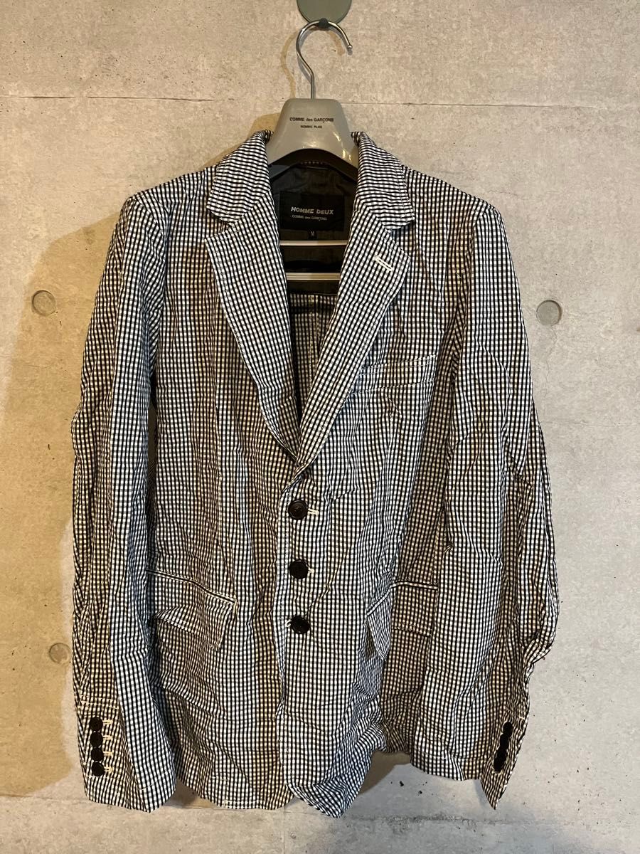 comme des garcons homme deux チェック柄縮絨ジャケット