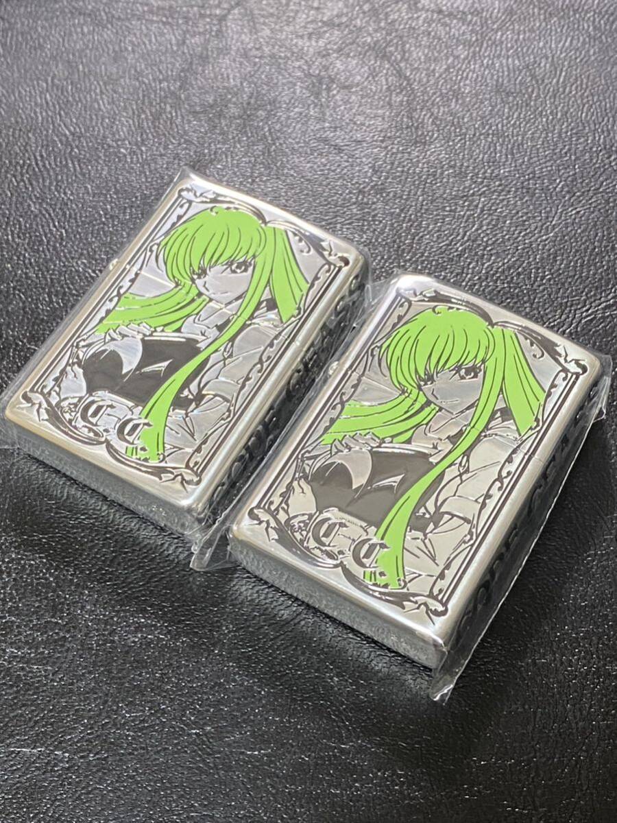 zippo コードギアス C.C. 限定品 2点 3面刻印 希少モデル 2023年製 CODE GEASS 反逆のルルーシュ 限定カラー ケース 保証書付き 