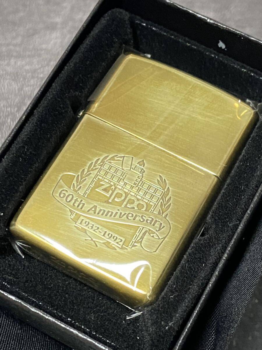 zippo 60周年記念 ゴールド 希少モデル ヴィンテージ 1993年製 60th Anniversary ゴールドインナー 1993年製 ケース 保証書付き 