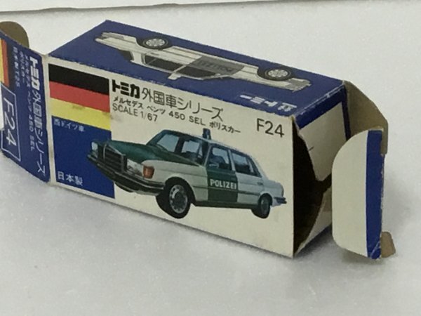 【超貴重 青箱トミカ】F 24 メルセデス・ベンツ 450 SEL ポリスカー 日本製の画像8