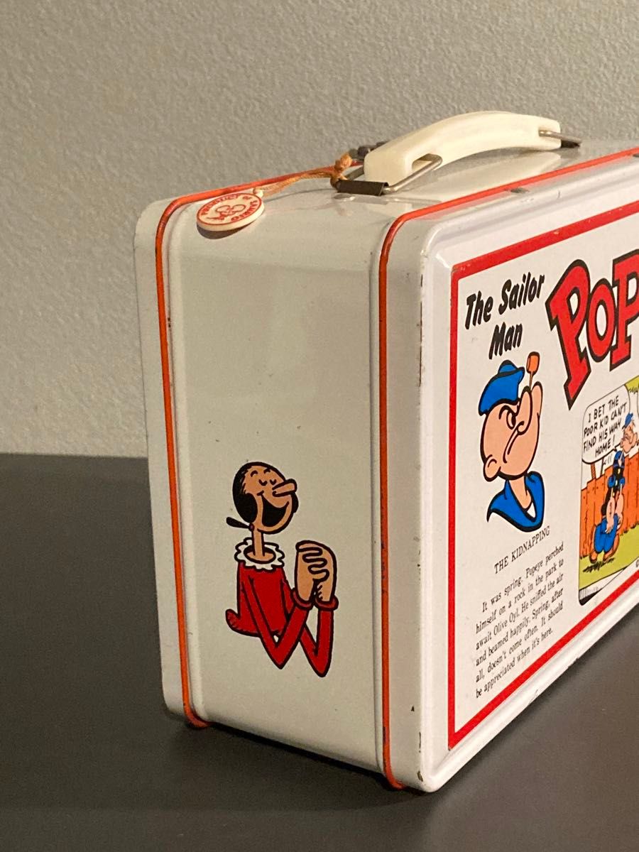 【VINTAGE】Popeye ポパイ　ランチボックス　ブリキ缶　1960年代　昭和レトロ