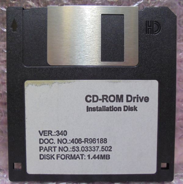 CD-ROM Drive Installation Disk VER.:340　フロッピーディスク【FD】ジャンクでお願いします。(6)_画像1