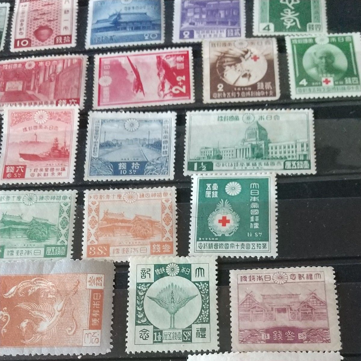 (大ボリューム) 戦前 大正~昭和記念切手いろいろ45種セット