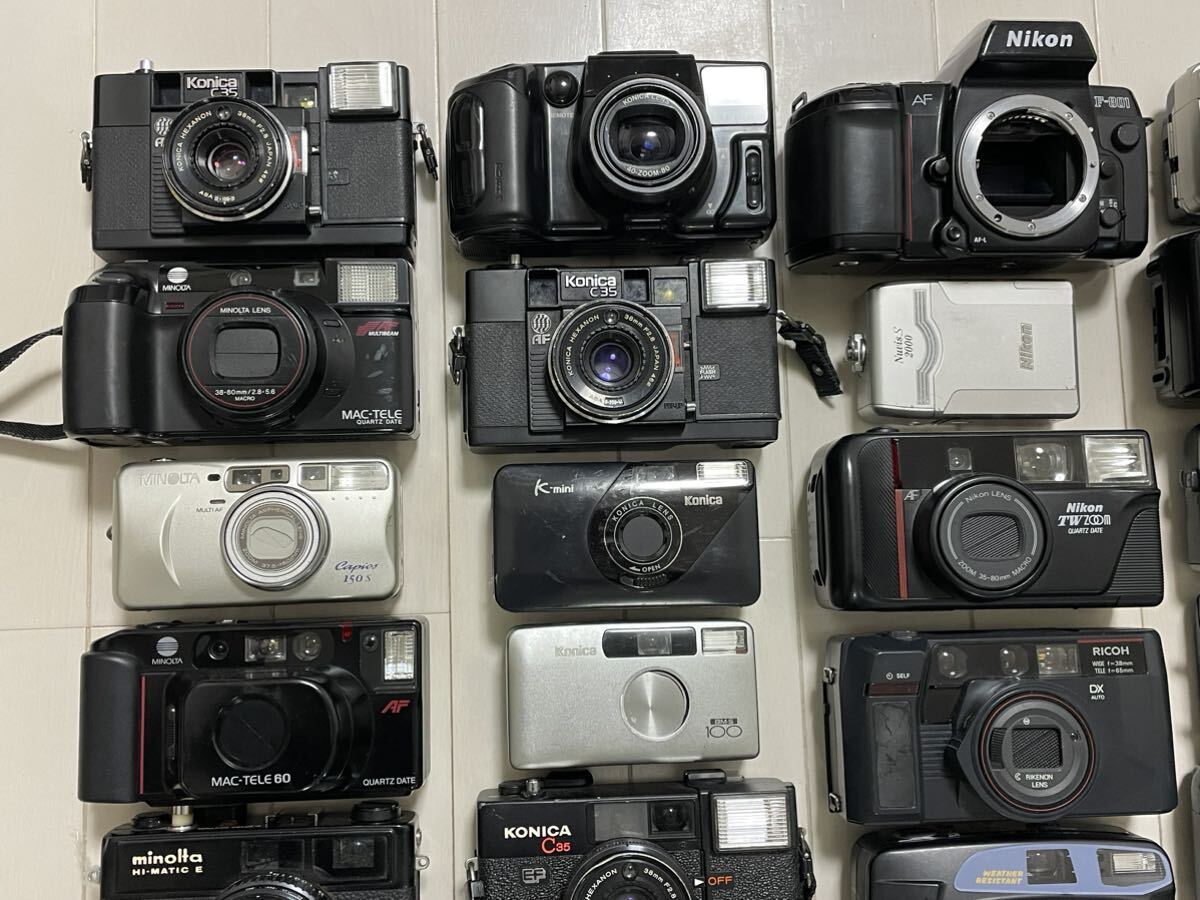 ジャンク扱い フィルムカメラ まとめ 大量 FUJICA Canon Konica OLYMPUS フジカ キャノン コニカ オリンパス等 60台 同梱不可の画像2