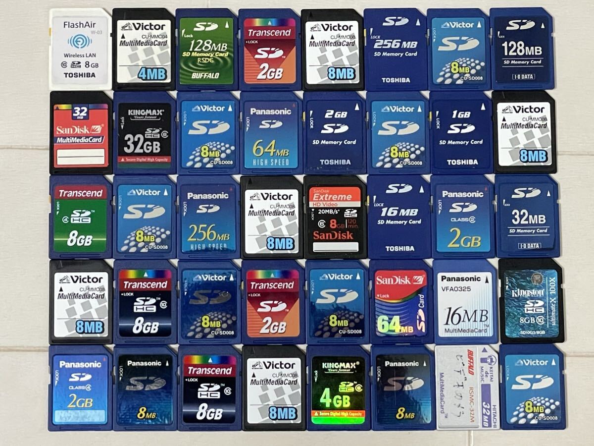 ジャンク扱い SDカード SDHCカード 40枚 メーカー色々 容量色々 まとめ 大量の画像1