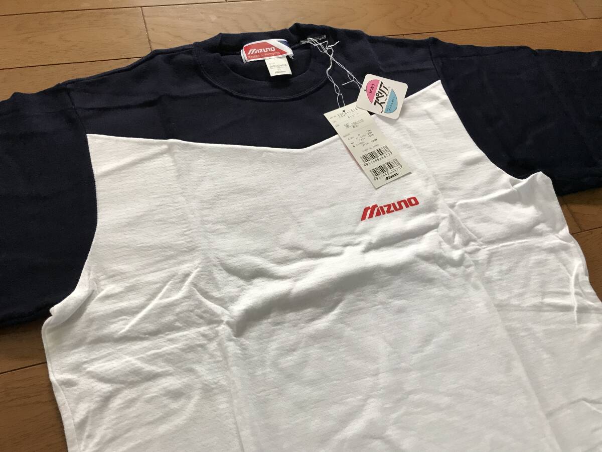 当時物　未使用　デッドストック　Mizuno　ミズノ　野球アンダーシャツ　長袖　丸首　品番：52CA-1814　サイズ：EL　　HF2374_画像4