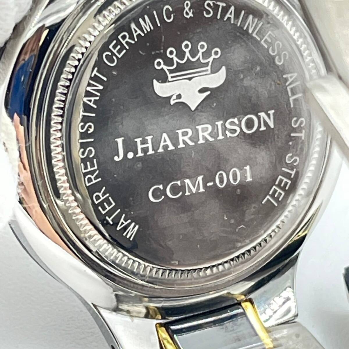 J.HARRISON John - lison мужские наручные часы серебряный чёрный бриллиант Monde CCM-001 текущее состояние товар 