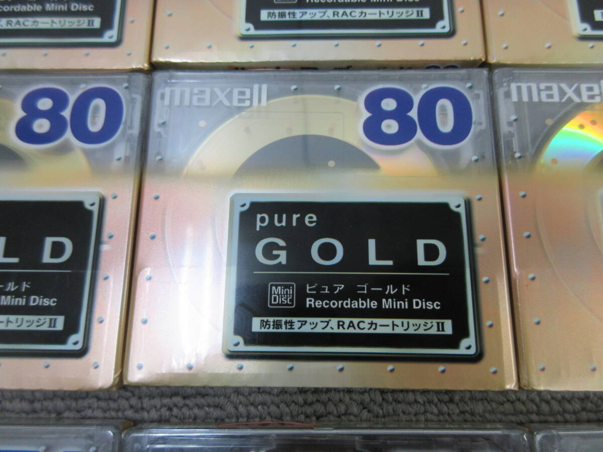 M[5-14]V4 electric shop stock goods maxellmak cell recording for Mini disk MiniDisc MD 16 sheets together pure Gold 74*80 unused long-term keeping goods 