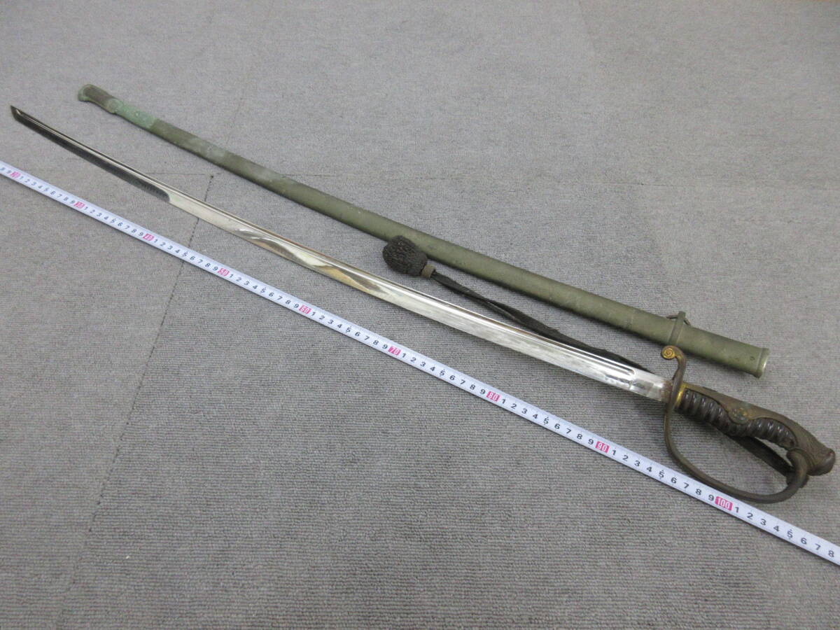 K191[5-14]* б/у иммитация меча палец . меч меч примерно 85cm общая длина примерно 100cm боевой меч sa- bell старый Япония армия / милитари коллекция Showa Retro 