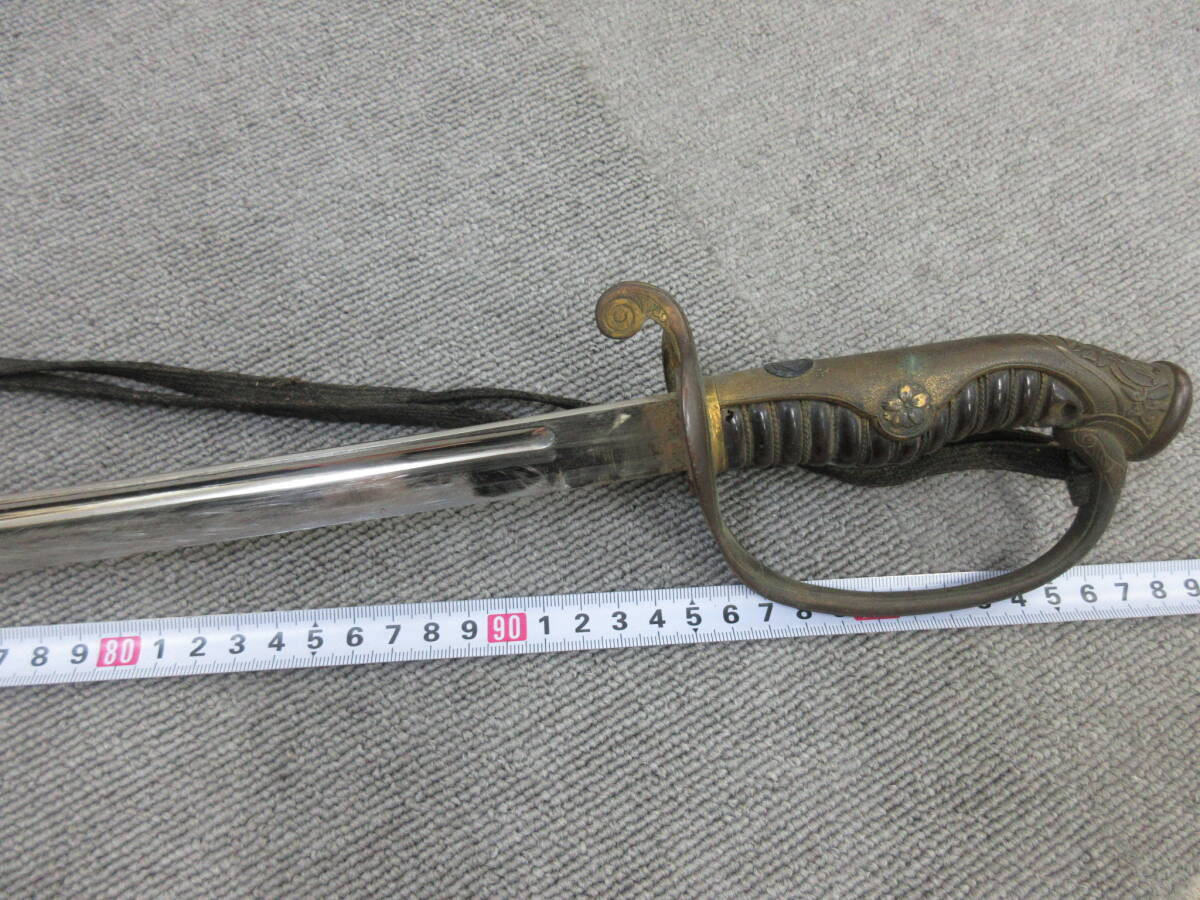 K191[5-14]* б/у иммитация меча палец . меч меч примерно 85cm общая длина примерно 100cm боевой меч sa- bell старый Япония армия / милитари коллекция Showa Retro 