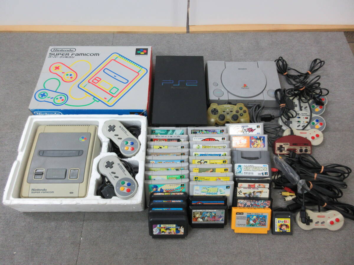 M[5-15]*30 SFC Super Famicom PS PS2 PlayStation body * soft * controller together operation not yet verification junk 