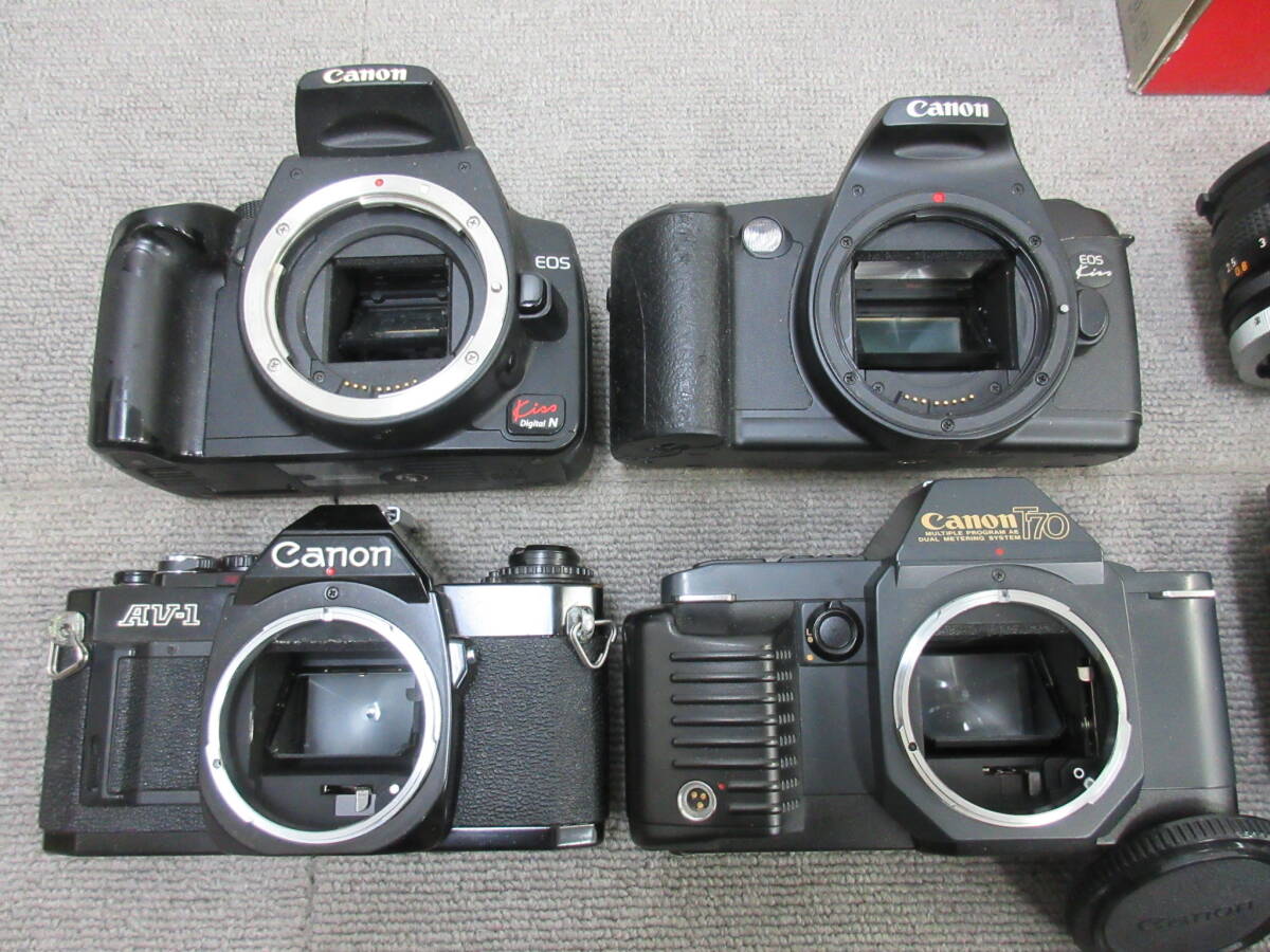 M[5-21]*10 camera film camera body lens together Canon Canon Canon FT FTb EF AV-1 T70 EOS operation not yet verification junk 