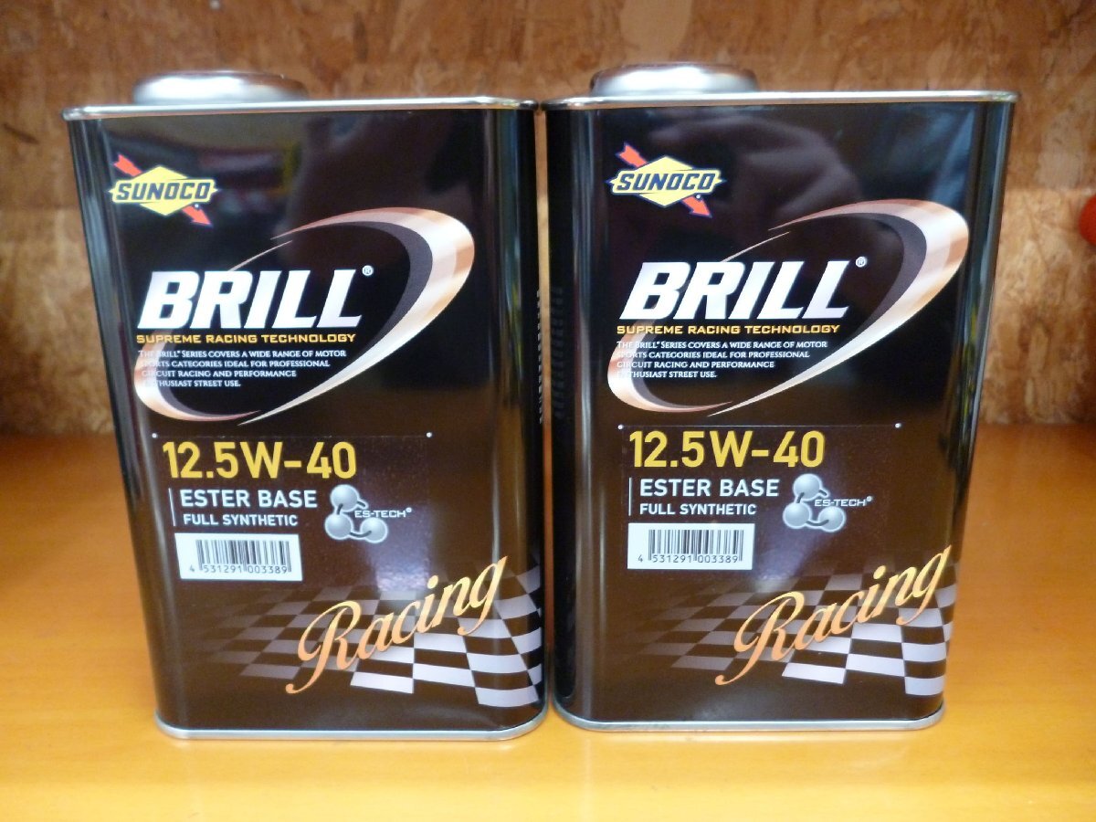 送料無料 [即納] SUNOCO エンジンオイル スノコ オイル BRILL ブリル 12.5w-40 12.5w40 1L×2 2本 2L サーキット タイムアタック ドリフト_画像1