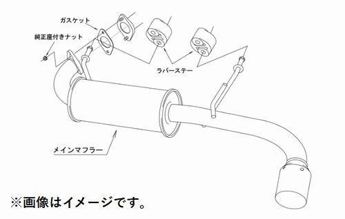 自動車関連業者直送限定 HKS リーガル マフラー SUZUKI スズキ ジムニー JB64W R06A (TURBO) (31013-AS020)_画像3