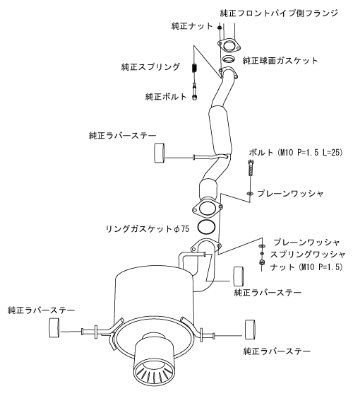 個人宅発送可能！HKS Super Turbo Muffler スーパーターボマフラー スバル インプレッサ GDB EJ20[ターボ] 04/06-07/06 (31029-AF001)_※画像はイメージです。