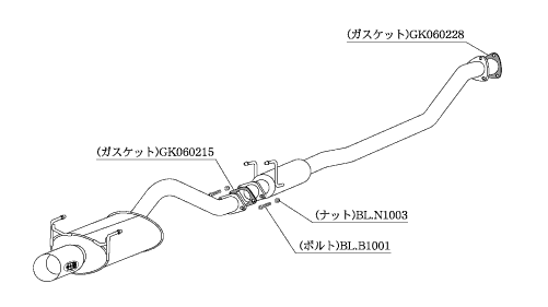 自動車関連業者直送限定 柿本 マフラー Kakimoto.R カキモトアール HONDA シビック EP3 2.0_NA FF 6MT (HS356)_画像2