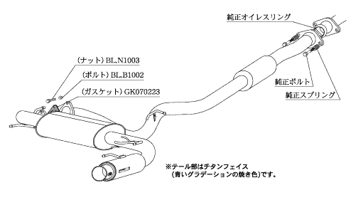 個人宅発送可能 柿本 カキモト マフラー Regu.06 & R レグゼロロクアール SUBARU インプレッサ GRF 2.5_ターボ 4WD 5AT (B22330)_画像2