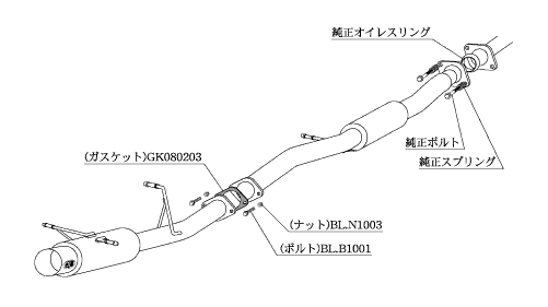 個人宅発送可能 柿本 カキモト マフラー HYPER FULLMEGA N1+ Rev. SUBARU インプレッサスポーツワゴン GGB A/B型 2.0_ターボ 4WD (B31308)_画像1