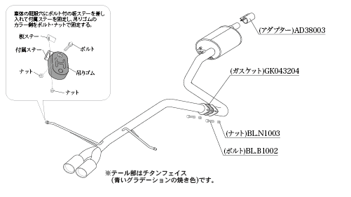 自動車関連業者直送限定 柿本 Class KR センター出し SUZUKI スズキ アルトターボRS HA36S 0.66_ターボ FF 5AT (S71335)_画像3